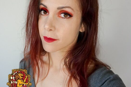 Gryffindor inspired makeup look